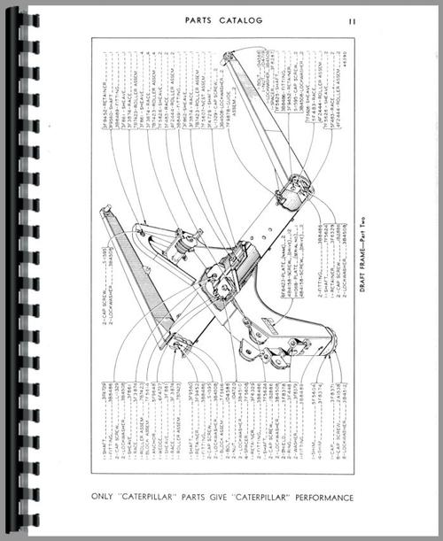 Parts Manual for Caterpillar 60 Scraper Sample Page From Manual