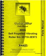 Parts Manual for Caterpillar 600A Raygo Rascal Roller