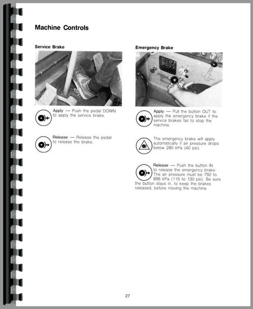 Operators Manual for Caterpillar 615 Tractor Scraper Sample Page From Manual
