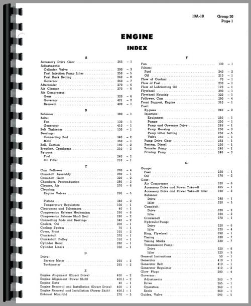Service Manual for Caterpillar 619 Tractor Scraper Sample Page From Manual