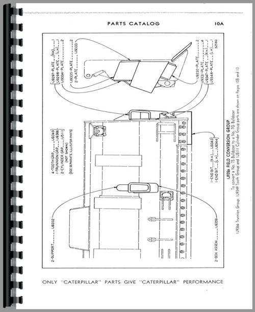 Parts Manual for Caterpillar 7S Bulldozer Attachment Sample Page From Manual