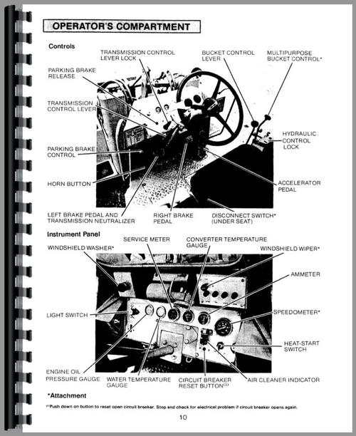 Operators Manual for Caterpillar 910 Wheel Loader Sample Page From Manual