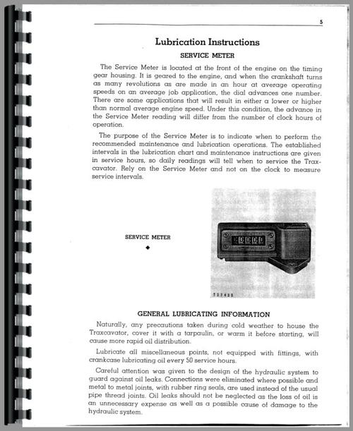 Operators Manual for Caterpillar 922 Wheel Loader Sample Page From Manual