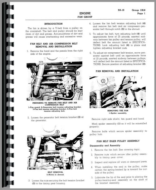 Service Manual for Caterpillar 922B Wheel Loader Sample Page From Manual