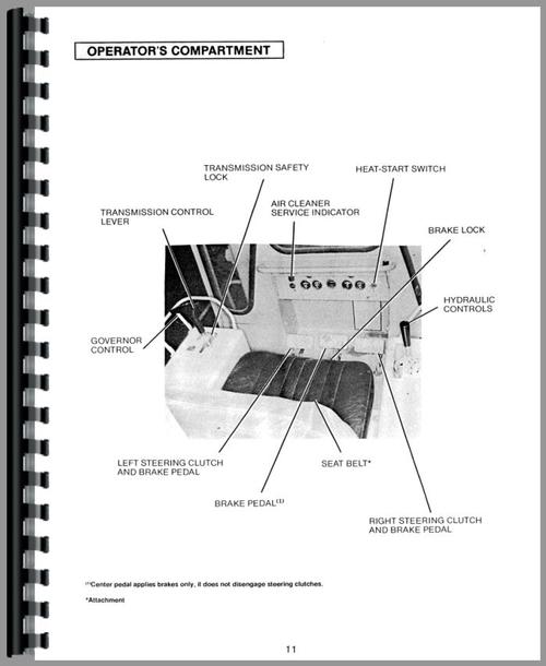 Operators Manual for Caterpillar 931 Traxcavator Sample Page From Manual