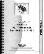 Parts Manual for Caterpillar 933 Traxcavator