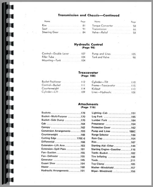 Parts Manual for Caterpillar 944 Traxcavator Sample Page From Manual