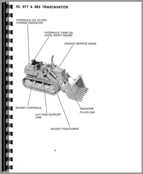 Operators Manual for Caterpillar 983 Traxcavator Sample Page From Manual