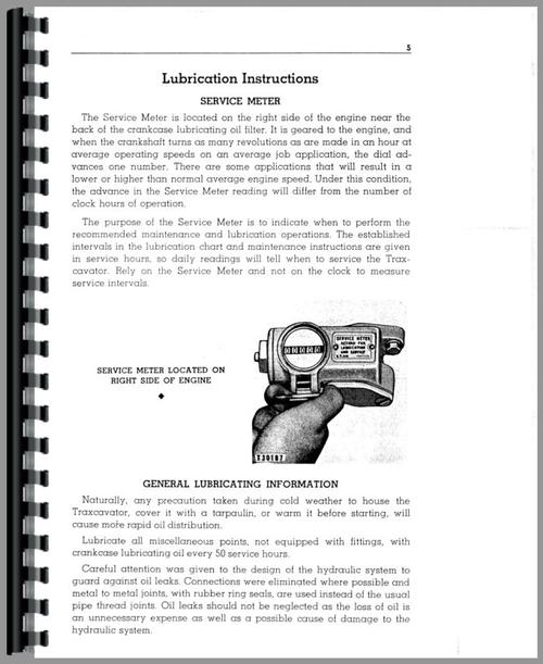 Operators Manual for Caterpillar 988 Wheel Loader Sample Page From Manual