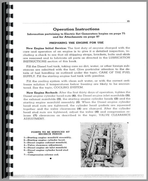Operators Manual for Caterpillar D17000 Engine Sample Page From Manual