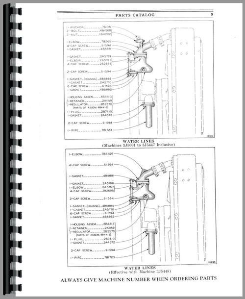 Parts Manual for Caterpillar D2 Crawler Sample Page From Manual