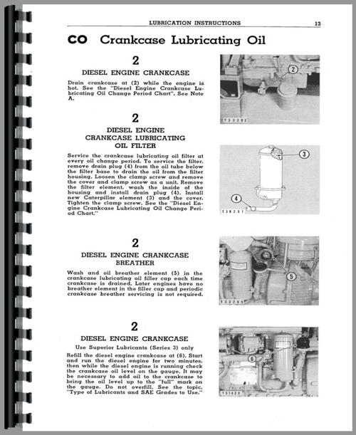 Operators Manual for Caterpillar D311 Engine Sample Page From Manual