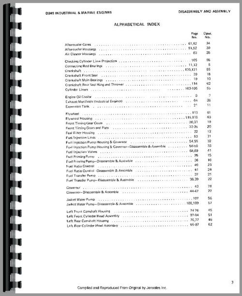 Service Manual for Caterpillar D349 Engine Sample Page From Manual