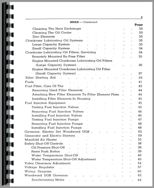 Operators Manual for Caterpillar D386 Engine Sample Page From Manual