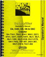 Operators Manual for Caterpillar D4D Crawler