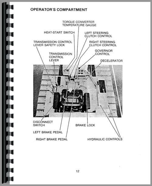 Operators Manual for Caterpillar D4D Crawler Sample Page From Manual