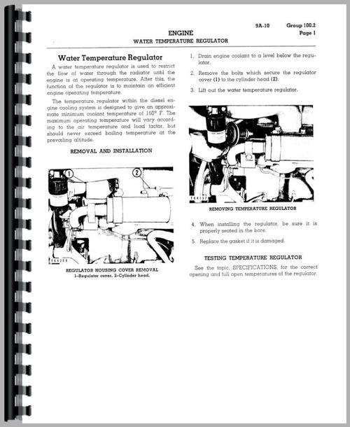 Service Manual for Caterpillar D4D Crawler Sample Page From Manual
