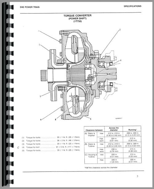 Service Manual for Caterpillar D4E Crawler Sample Page From Manual