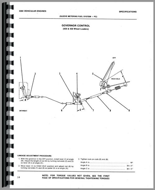Service Manual for Caterpillar D4E Crawler Engine Sample Page From Manual