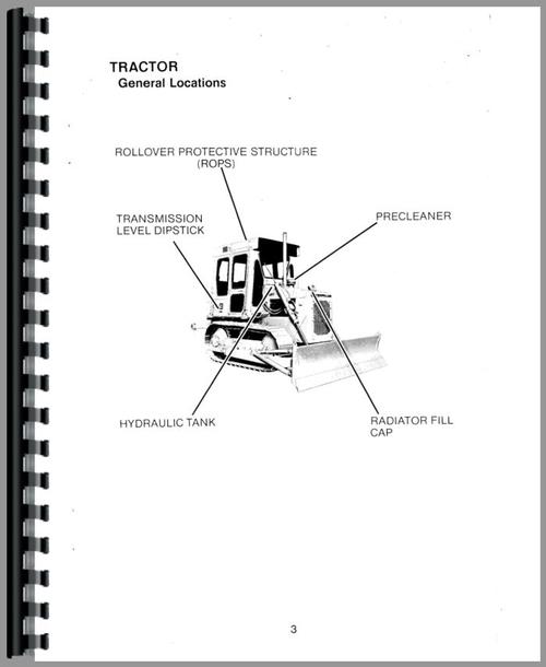 Operators Manual for Caterpillar D4E Crawler Sample Page From Manual