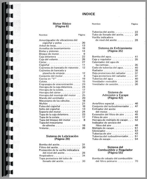 Parts Manual for Caterpillar D5B Crawler Sample Page From Manual