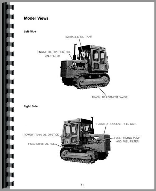 Operators Manual for Caterpillar D5B Crawler Sample Page From Manual