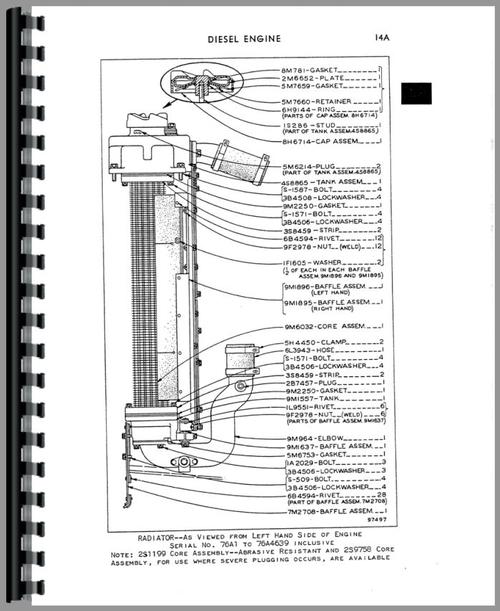 Parts Manual for Caterpillar D6 Crawler Sample Page From Manual