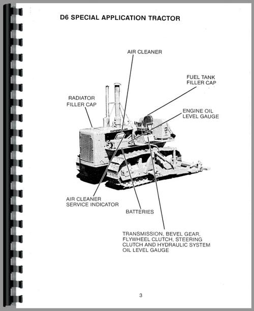 Operators Manual for Caterpillar D6C Crawler Sample Page From Manual