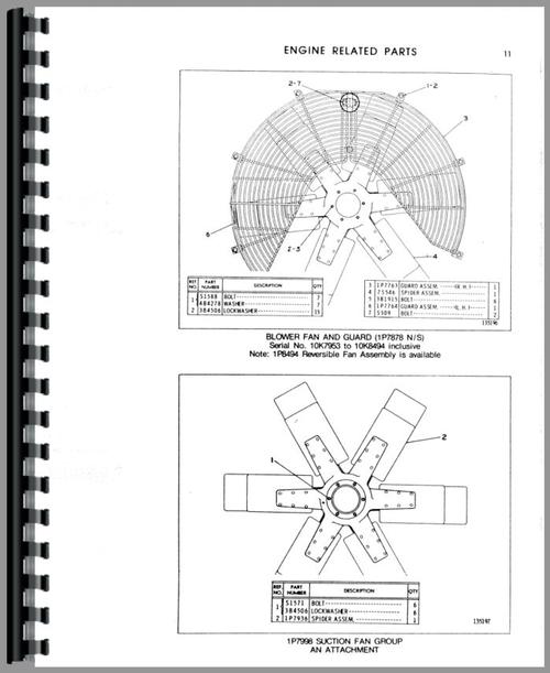 Parts Manual for Caterpillar D6C Crawler Sample Page From Manual