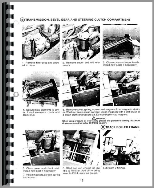 Operators Manual for Caterpillar D8 Crawler Sample Page From Manual