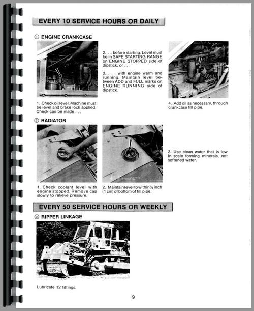 Operators Manual for Caterpillar D8K Crawler Sample Page From Manual