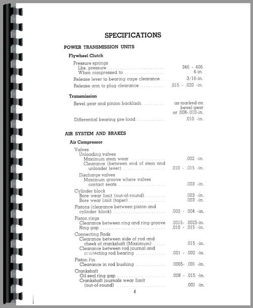 Service Manual for Caterpillar DW10 Tractor Sample Page From Manual