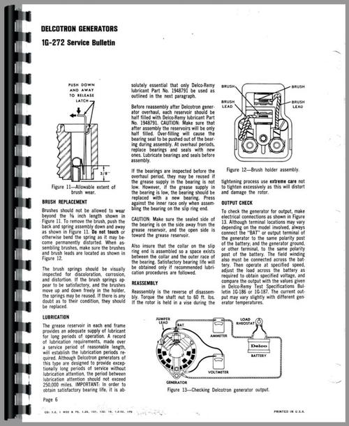 Service Manual for Caterpillar All Electrical Testing Sample Page From Manual