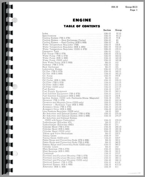 Service Manual for Caterpillar G333 Engine Sample Page From Manual