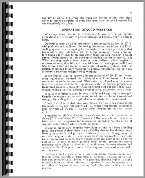 Operators Manual for Caterpillar Auto Patrol Grader Sample Page From Manual