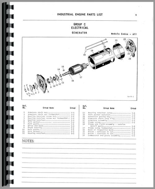 Parts Manual for Chrysler 236 Engine Sample Page From Manual
