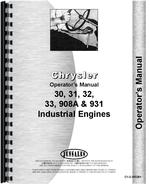 Operators Manual for Chrysler 908A Engine