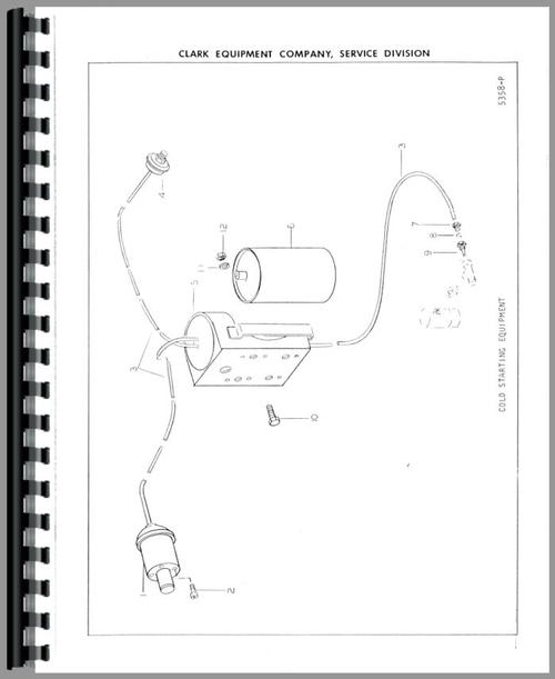 Parts Manual for Clark BL700 Tractor Loader Backhoe Sample Page From Manual