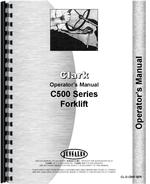 Operators Manual for Clark C500 20P Forklift