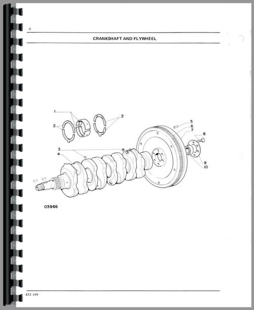 Parts Manual for Cockshutt 1355 Tractor Sample Page From Manual