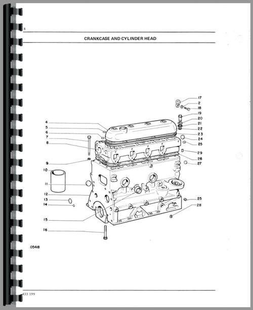 Parts Manual for Cockshutt 1355 Tractor Sample Page From Manual
