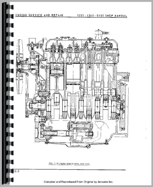 Service Manual for Cockshutt 1355 Tractor Sample Page From Manual