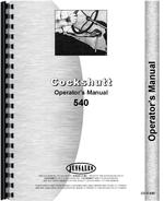 Operators Manual for Cockshutt 540 Tractor