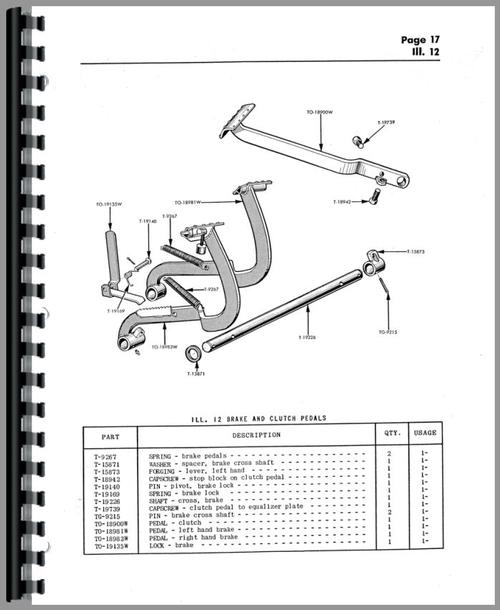 Parts Manual for Cockshutt 540 Tractor Sample Page From Manual