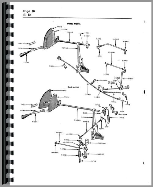 Parts Manual for Cockshutt 550 Tractor Sample Page From Manual