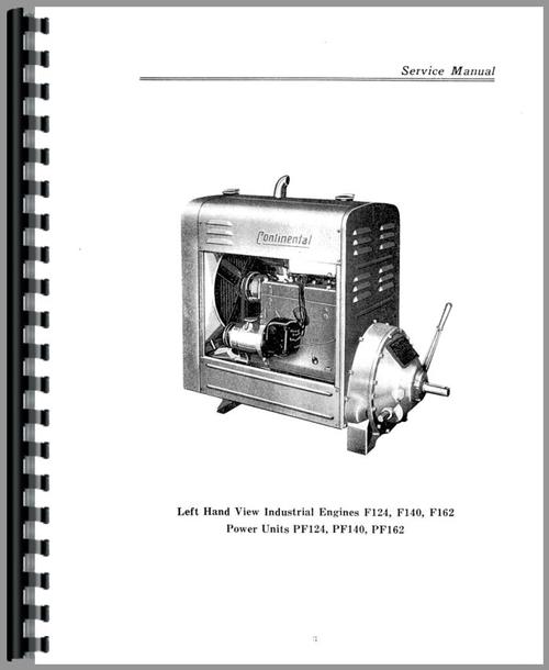 Service Manual for Continental Engines F140 Engine Sample Page From Manual