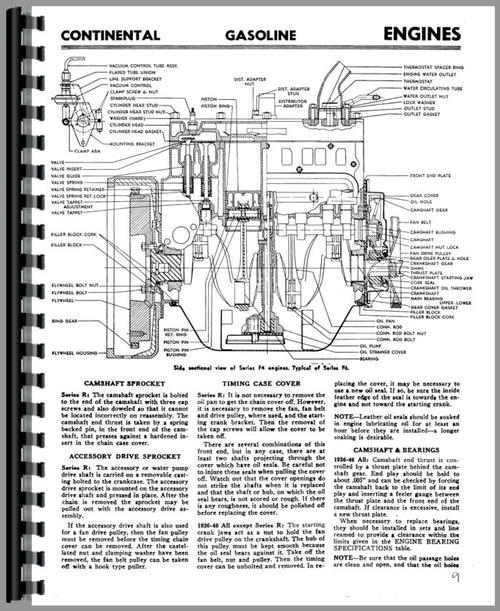 Service Manual for Continental Engines C400 Engine Sample Page From Manual