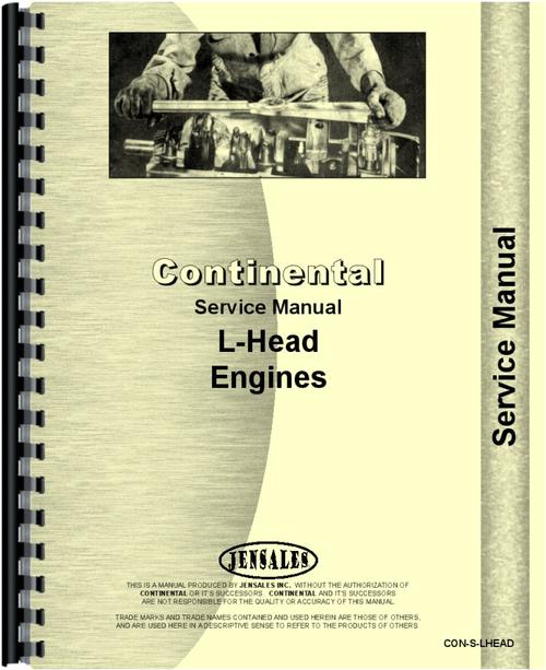 CONTINENTAL L-HEAD F226 F227 ENGINE MOTOR SERVICE REPAIR OWNERS OPERATORS MANUAL 