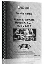 "Service Manual for Durant C, CC, F, M, M-2, M-4 Automobile"