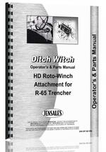 Operators & Parts Manual for Ditch Witch R-65 Roto-Witch Attachment